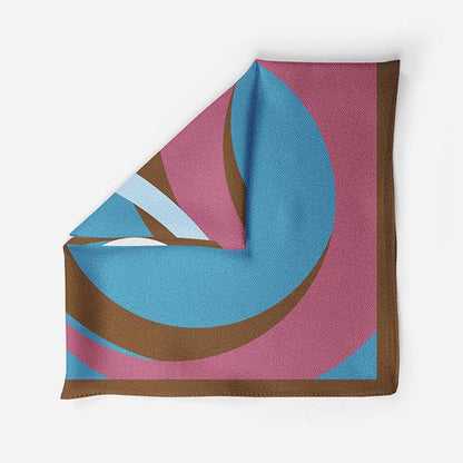 Thee Modern Roots Pink Lemonade Sunset Silk Pocket Square