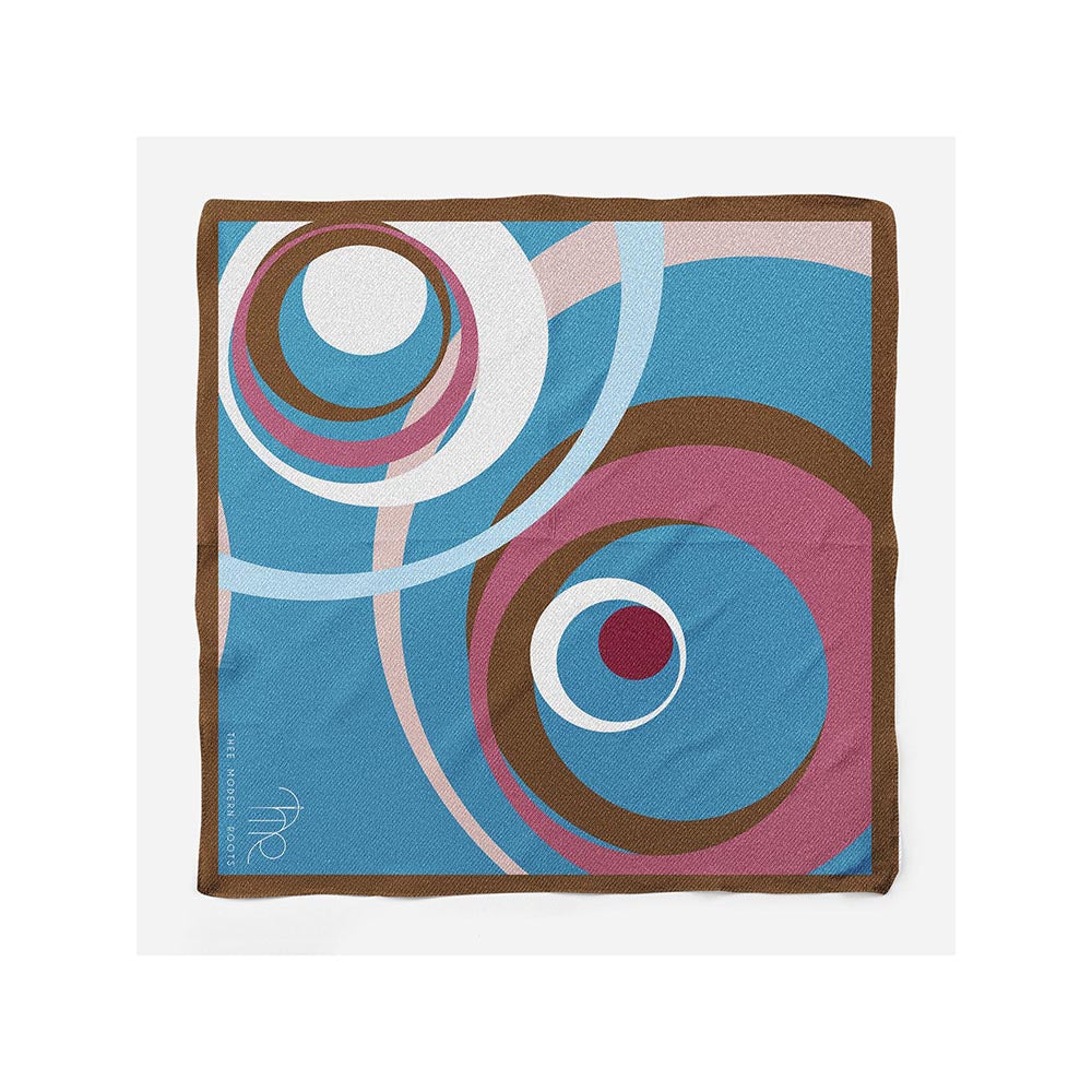 Thee Modern Roots Pink Lemonade Sunset Silk Pocket Square