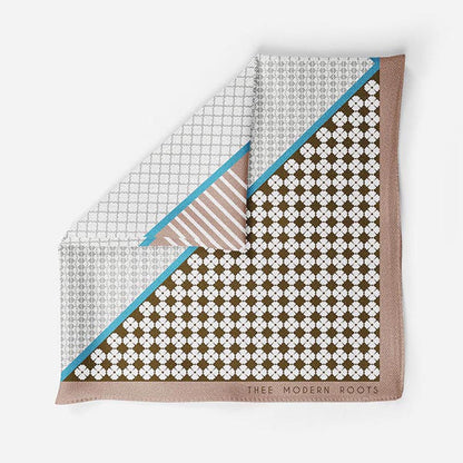 Thee Modern Roots Enigma In Brown Silk Pocket Square