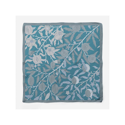 Thee Modern Roots Blue Harvest Silk Pocket Square