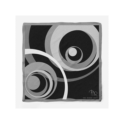 Thee Modern Roots Concentric Charm Silk Pocket Square