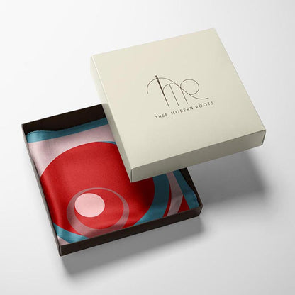 Thee Modern Roots Circular Serenity Silk Pocket Square