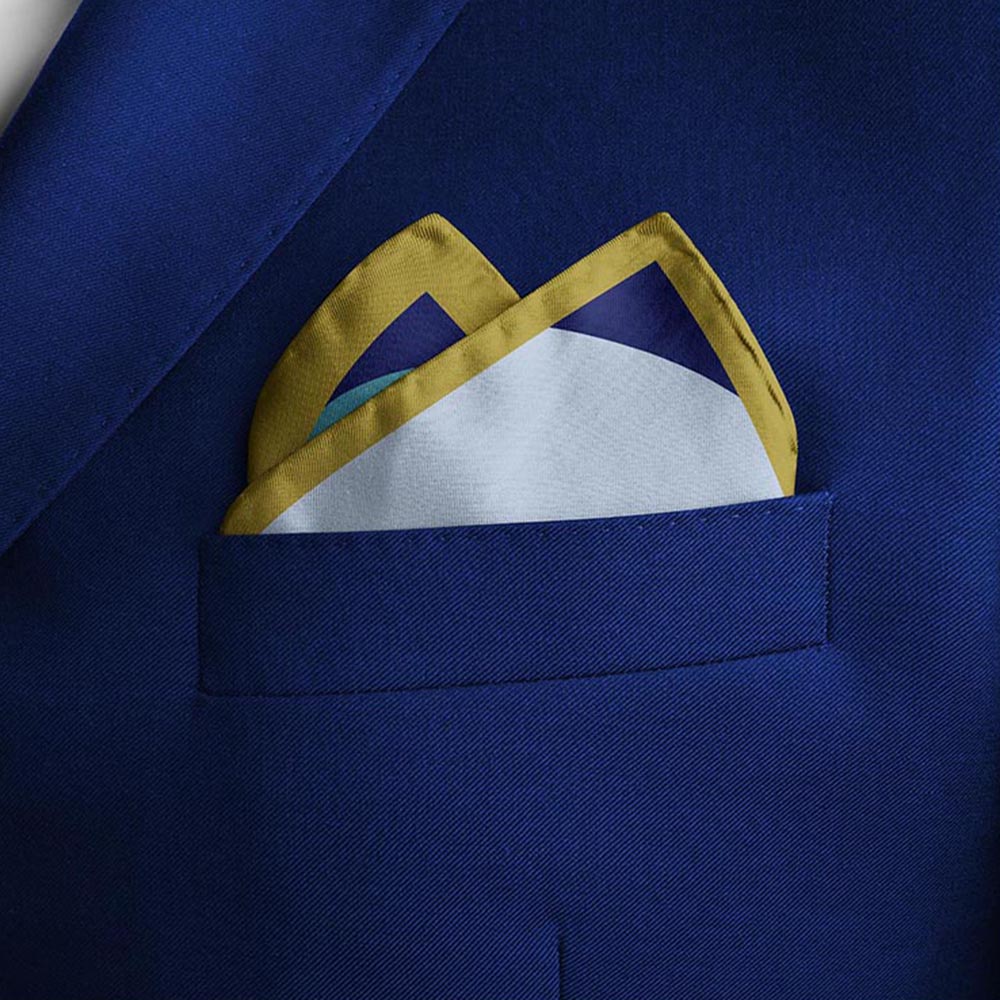 Thee Modern Roots Artistic Ripples Silk Pocket Square