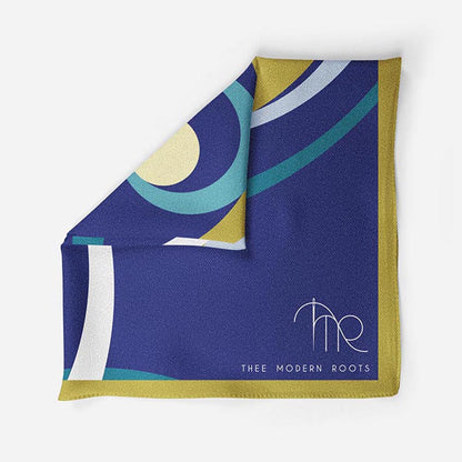Thee Modern Roots Artistic Ripples Silk Pocket Square