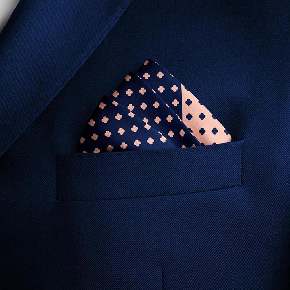 Thee Modern Roots Midnight Garden Silk Pocket Square