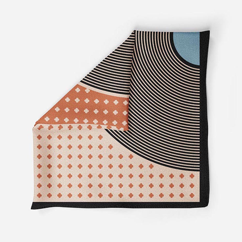 Thee Modern Roots Tawny Petals Silk Pocket Square