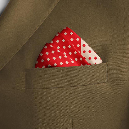 Thee Modern Roots Geometric Garden Silk Pocket Square