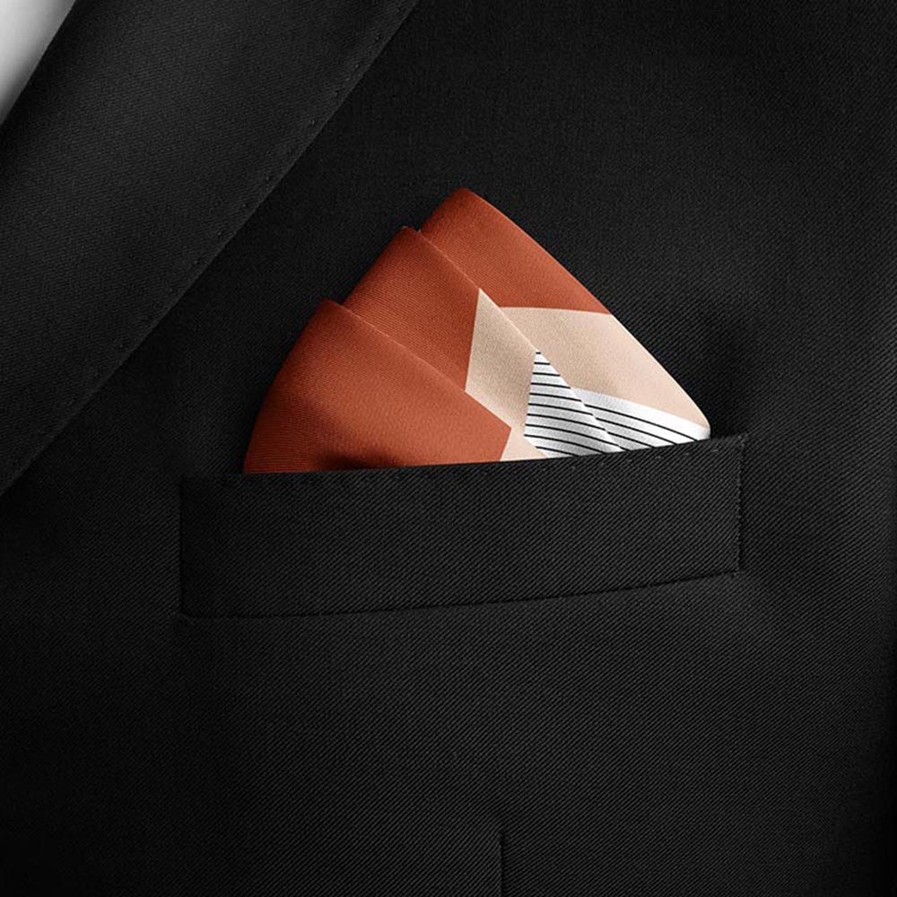 Thee Modern Roots Blackout Illusion Silk Pocket Square