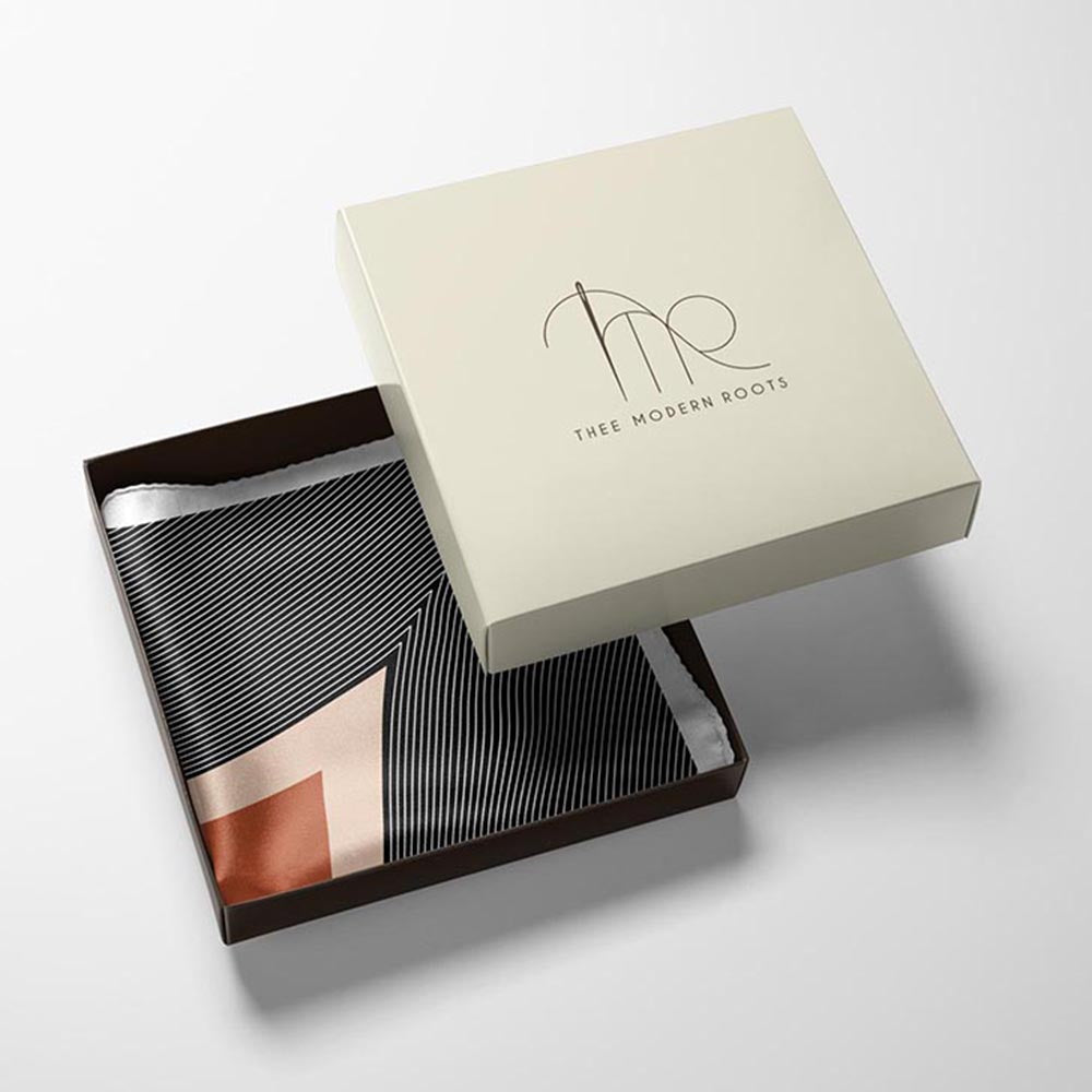 Thee Modern Roots Blackout Illusion Silk Pocket Square