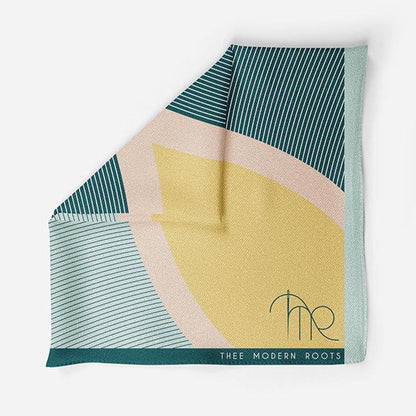 Thee Modern Roots Verdant Divergence Silk Pocket Square