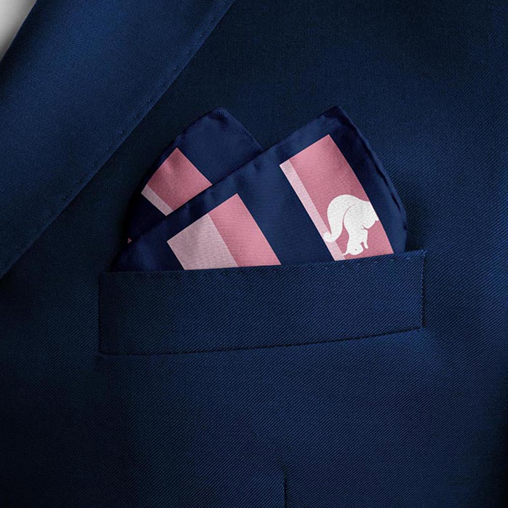 Thee Modern Roots Squirrel Soiree Silk Pocket Square