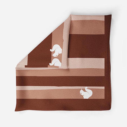Thee Modern Roots Charming Critters Silk Pocket Square