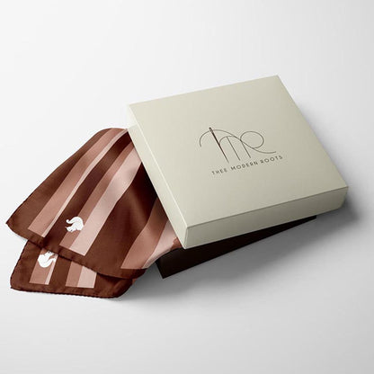 Thee Modern Roots Charming Critters Silk Pocket Square