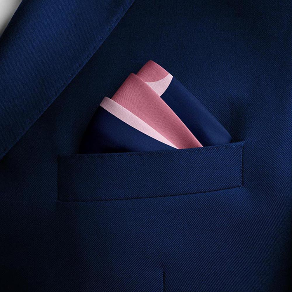 Thee Modern Roots Blue Depths Silk Pocket Square