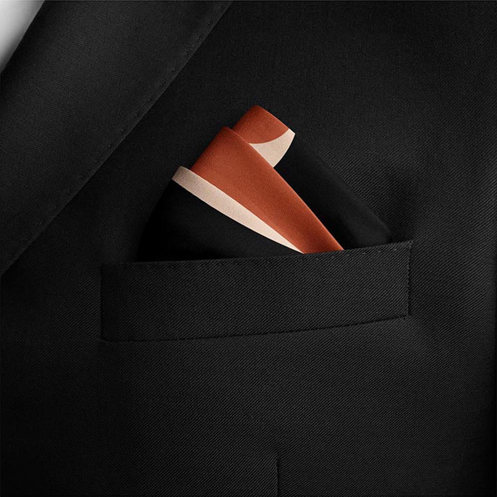 Thee Modern Roots Shadow Play Silk Pocket Square