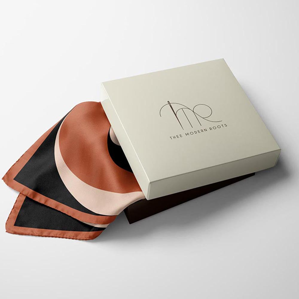 Thee Modern Roots Shadow Play Silk Pocket Square