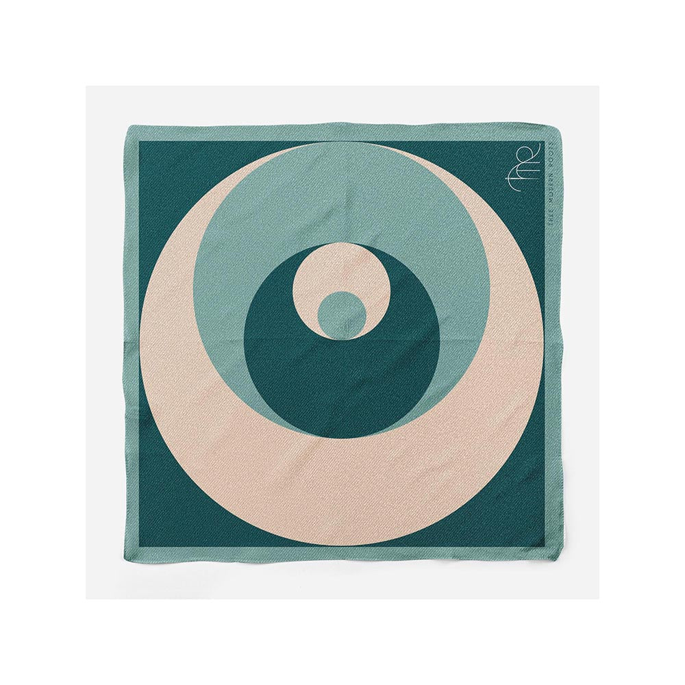 Thee Modern Roots Green Oasis Silk Pocket Square