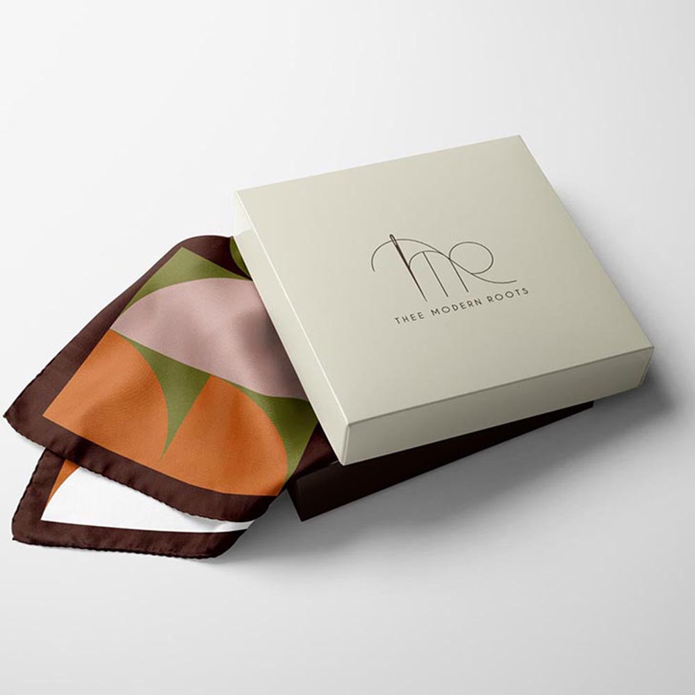 Thee Modern Roots Autumn Hues Silk Pocket Square