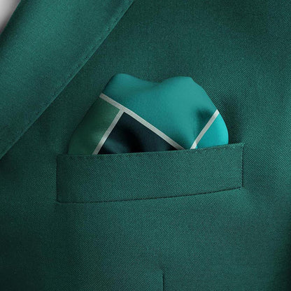Thee Modern Roots Intertwined Geometry Silk Pocket Square
