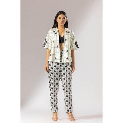 Thee Modern Roots Blossom Kimono Printed Co-Ord (Set of 2)