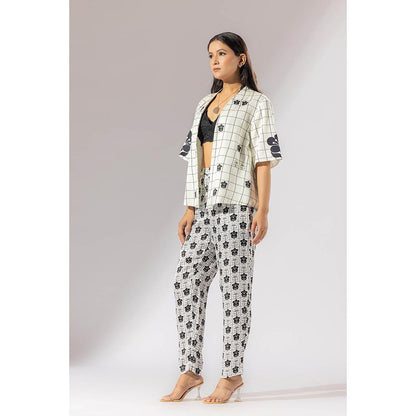 Thee Modern Roots Blossom Kimono Printed Co-Ord (Set of 2)