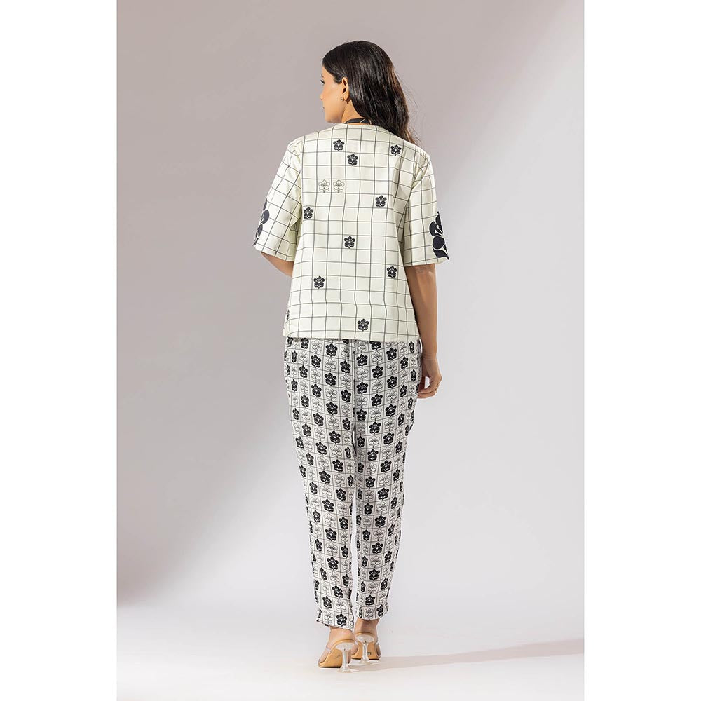 Thee Modern Roots Blossom Kimono Printed Co-Ord (Set of 2)