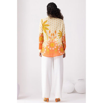 Thee Modern Roots Carnival Palm Shirt - Peach