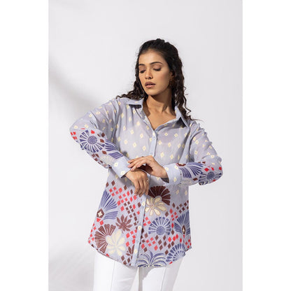 Thee Modern Roots Lavender Flora Cluster Shirt