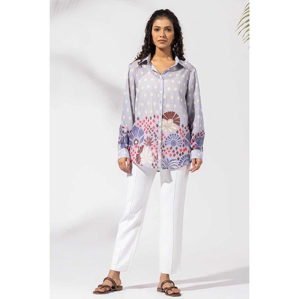 Thee Modern Roots Lavender Flora Cluster Shirt