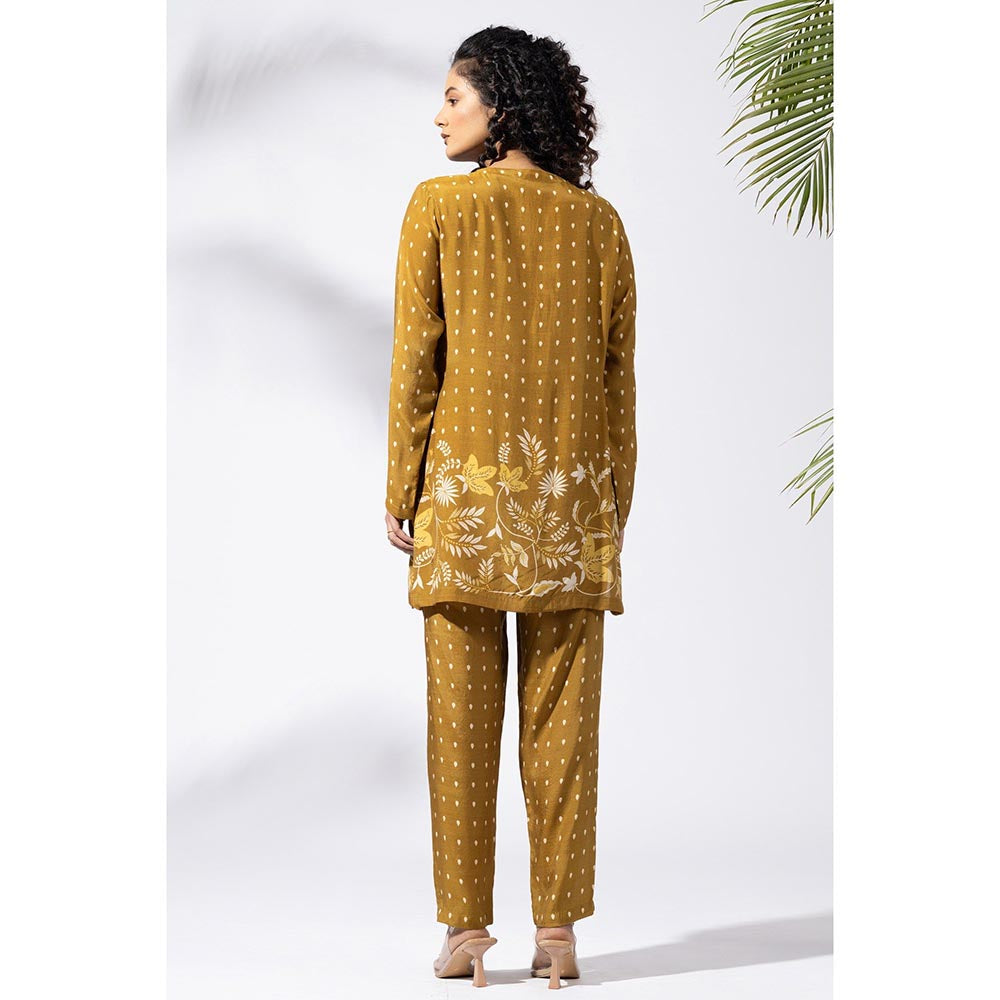 Thee Modern Roots Mustard Earthy Bloom Kurti