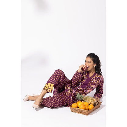 Thee Modern Roots Purple Plum Vineyard Kurti