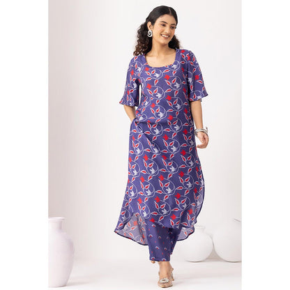 Thee Modern Roots Autumn Ink Blue Kurta