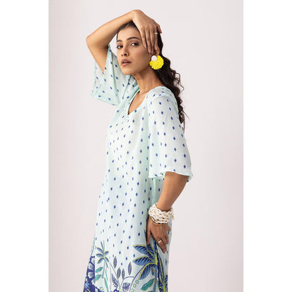 Thee Modern Roots Sky Blue Pacific Kurta