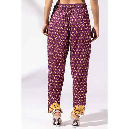 Thee Modern Roots Plum Vineyard Floral Print Co-Ord (Set of 2)