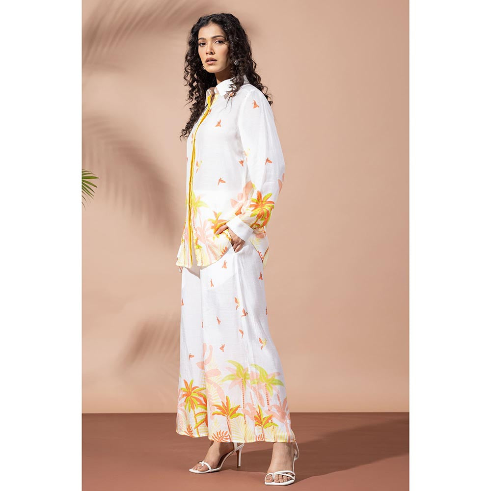 Thee Modern Roots Sunset White Palm Co-Ord (Set of 2)