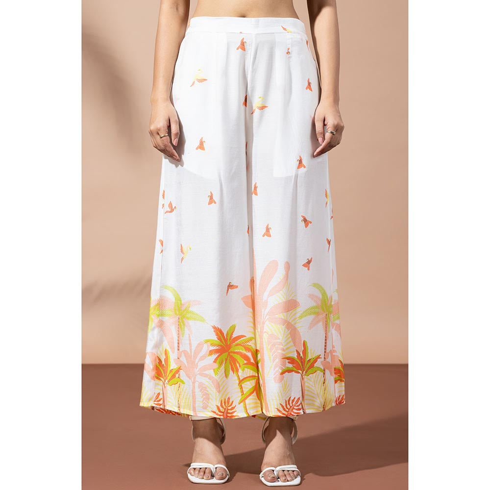 Thee Modern Roots Sunset White Palm Co-Ord (Set of 2)