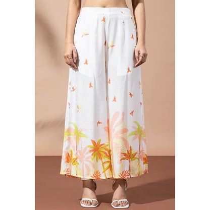 Thee Modern Roots Sunset White Palm Co-Ord (Set of 2)