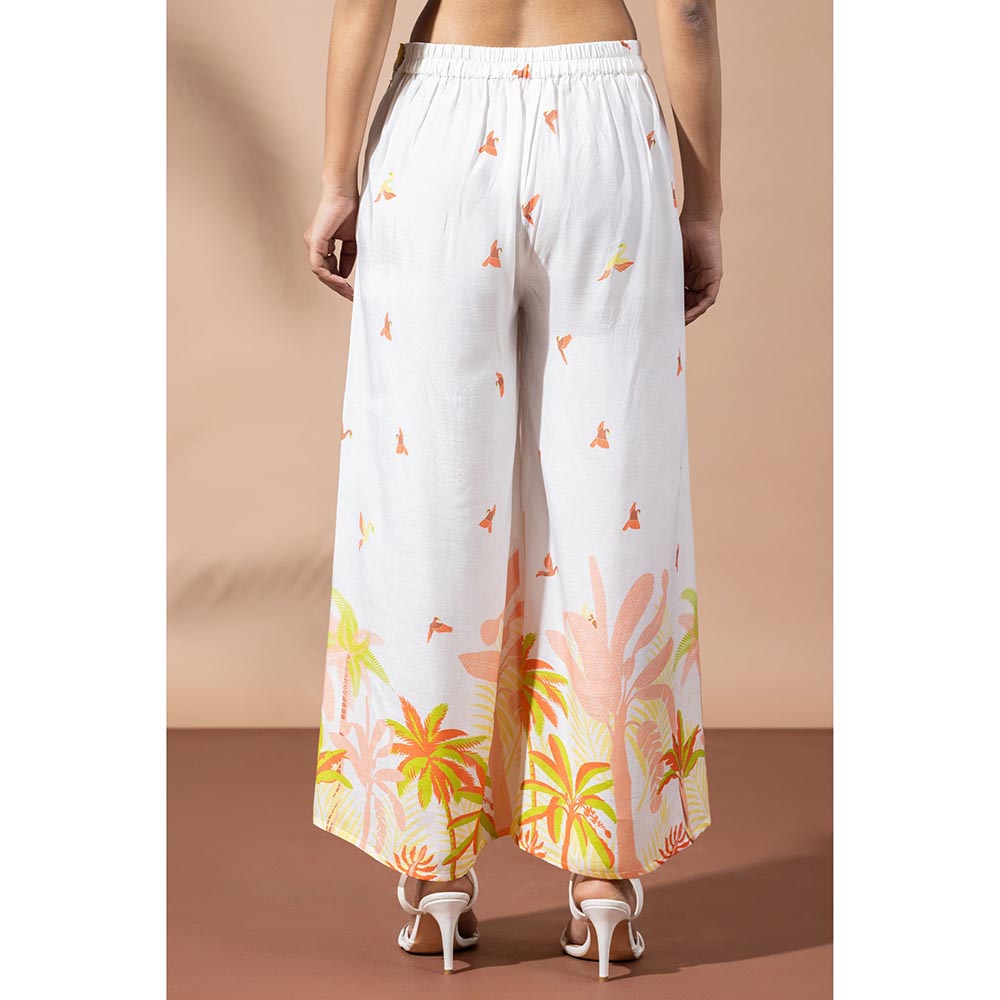 Thee Modern Roots Sunset White Palm Co-Ord (Set of 2)