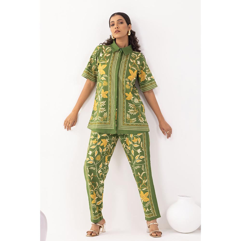 Thee Modern Roots Forest Green Co-Ord (Set of 2)