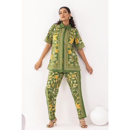 Thee Modern Roots Forest Green Co-Ord (Set of 2)