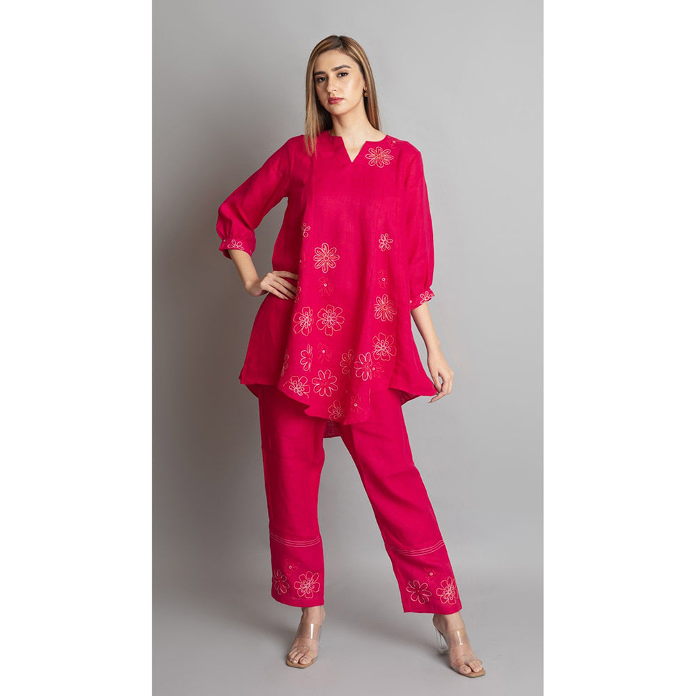 The House of Hemp Women Pink Latest Stylish Co-Ord (Set of 2)