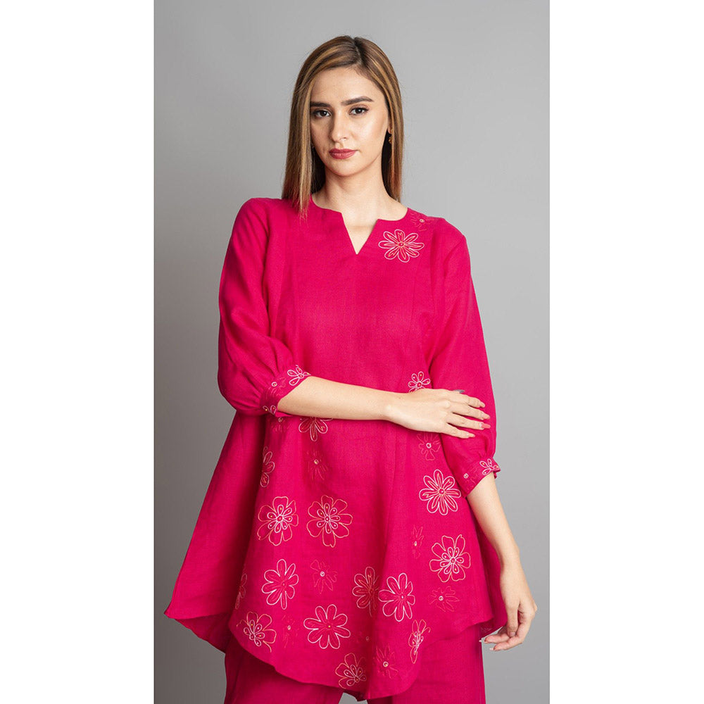 The House of Hemp Women Pink Latest Stylish Co-Ord (Set of 2)