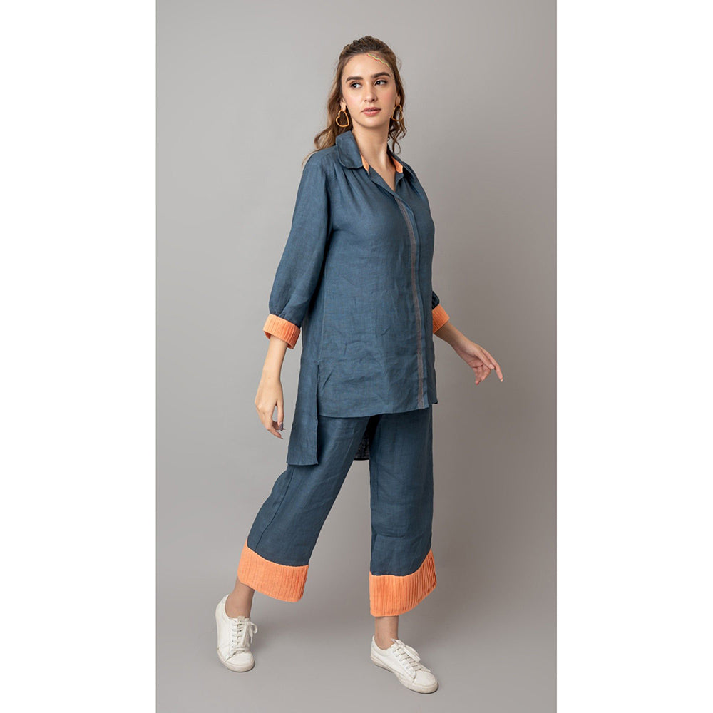 The House of Hemp Women Teal Latest Stylish Co-Ord (Set of 2)