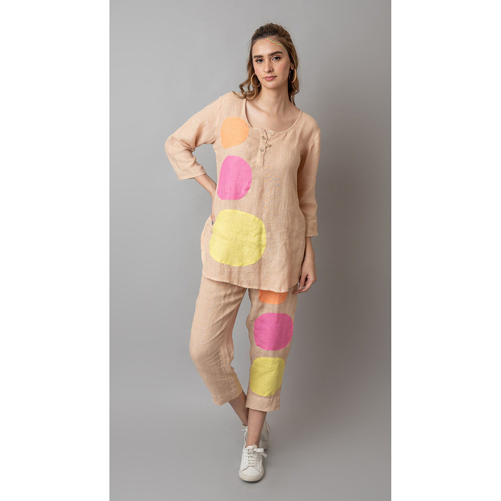 The House of Hemp Women Beige Latest Stylish Co-Ord (Set of 2)