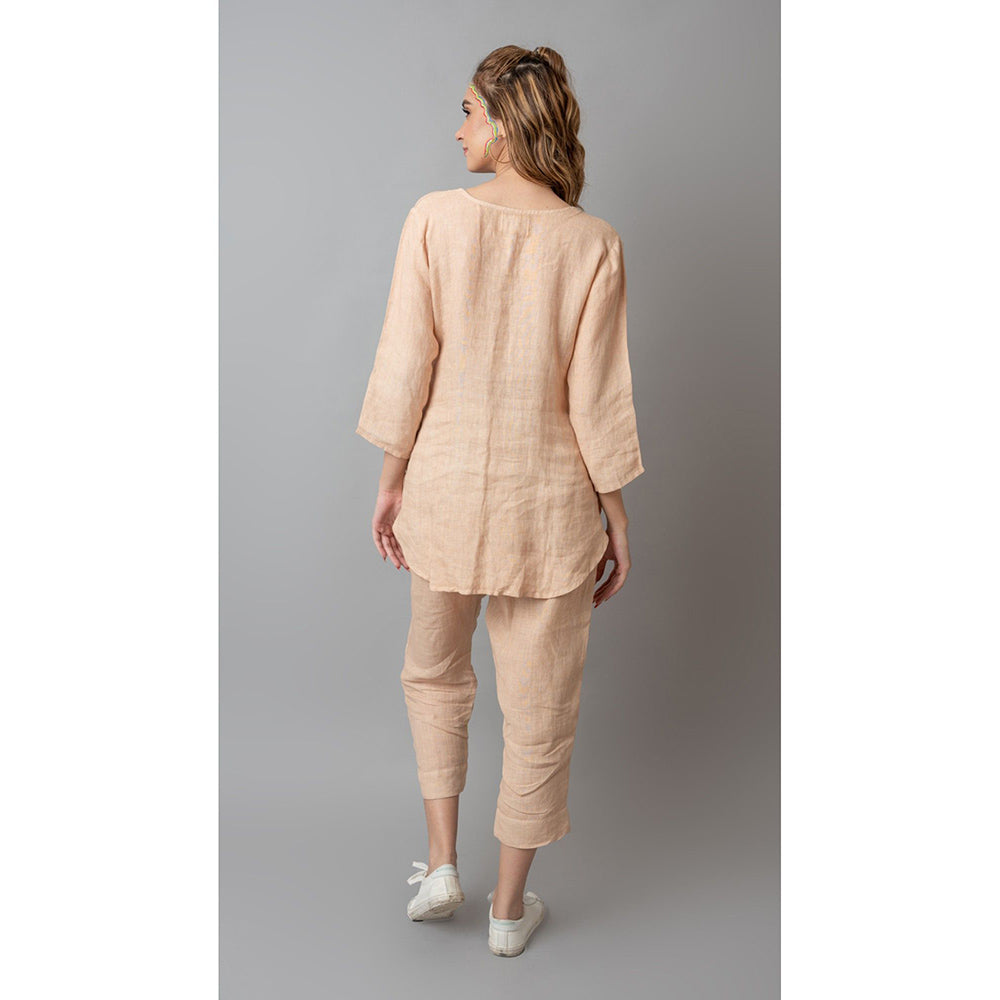The House of Hemp Women Beige Latest Stylish Co-Ord (Set of 2)