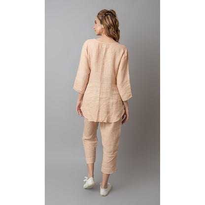The House of Hemp Women Beige Latest Stylish Co-Ord (Set of 2)