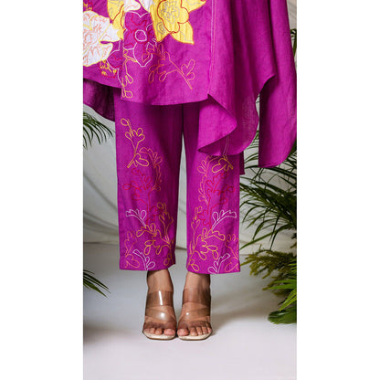The House of Hemp Women Pink Latest Stylish Kurta and Pant (Set of 2)