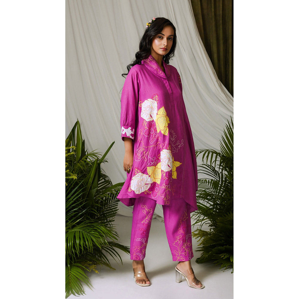 The House of Hemp Women Pink Latest Stylish Kurta and Pant (Set of 2)