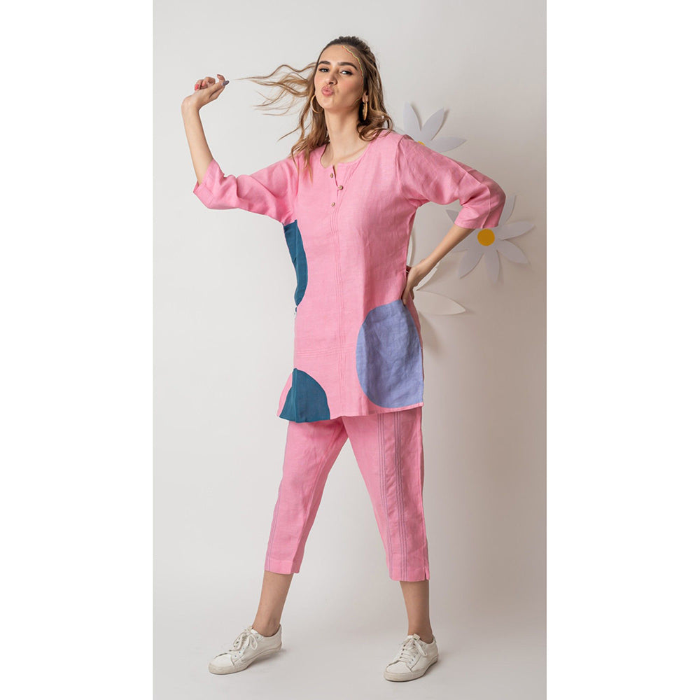 The House of Hemp Women Pink Latest Stylish Co-Ord (Set of 2)