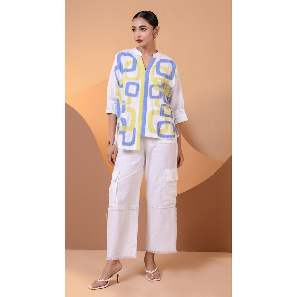 The House of Hemp Women White Latest Stylish Co-Ord (Set of 2)